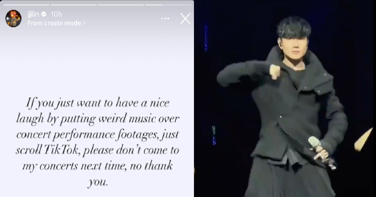 JJ LIN ANNOYED BY TIKTOK VIDEOS MOCKING HIS DANCING, “DON’T COME TO MY CONCERTS NEXT TIME”