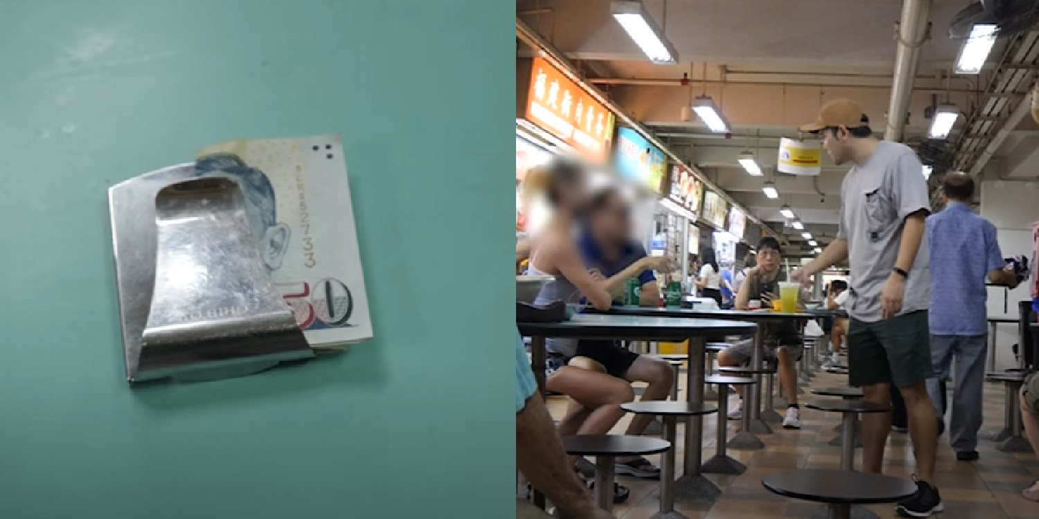 YOUTUBER CHOPES TABLE WITH LAPTOP & CASH, DROPS MONEY TO TEST IF S’POREANS ARE HONEST