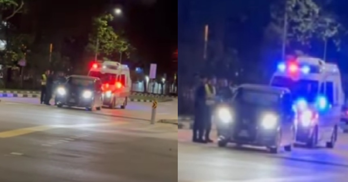 DRIVER FELL ASLEEP IN THE MIDDLE OF ROAD @ JURONG, GOT WOKEN UP BY POLICE & SCDF