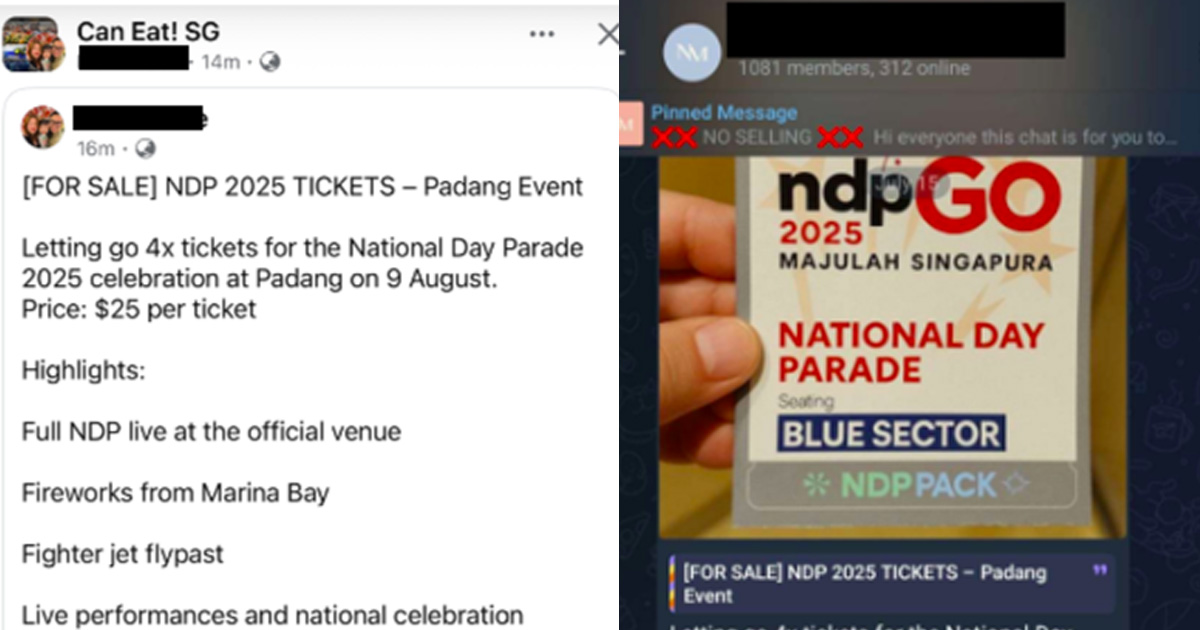 Public Alert: Scammers Target NDP 2025 with Fake Ticket Listings