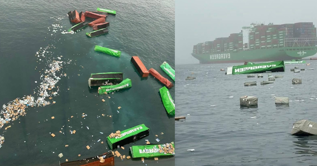 50 Containers Fall Overboard from Evergreen Vessel Near Peru, Prompting Safety Concerns
